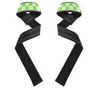 Buffalo - Polsiere in neoprene imbottito con motivo a quadri e cuore, 66 cm, per sollevamento pesi, bodybuilding, powerlifting, allenamento della forza