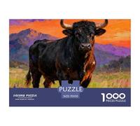 Buffalo, Puzzle 1000 Pezzi, Attività Educativa E Creativa, Ideale Come Regalo O Decorazione, Adatto Dai 12 Anni, Painted Style Animal, 70x50cm/1000pcs
