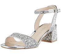 Buffalo Rainelle, Sandali con Tacco Donna, Argento, 40 EU