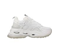 BUFFALO Vegan TRIPLET HOLLOW Sneakers bianche donna lacci zeppa chunky fori - Colore: Bianco, Taglia: 40
