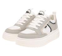 Buffalo Sneaker da donna Vectra Low Low-Top, scarpe da ginnastica con lacci, colore: bianco e, Bianco grigio, 38 EU