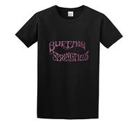 Buffalo Springfield Logo Men's T-Shirt Casual Tee Summer Fashion Tops Clothing Black L