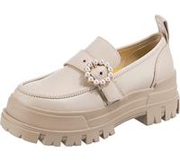 Buffalo Stivali Loafer ASPHA Loafer Buckle da donna, beige., 40 EU