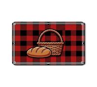 Buffalo - Tappetino scolapiatti per bancone della cucina, in gomma assorbente a scacchi, colore rosso e nero, tappetino scolapiatti in pelle sintetica per l'autunno, 30,5 x 50,8 cm