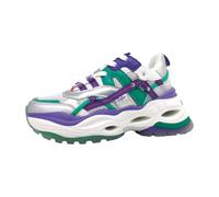 Buffalo Triplet Hollow - Scarpe da donna con lacci, sportive, Silver Green Purple, 39 EU