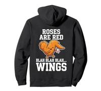 Buffalo Wings Chicken Roses Are Red Funny Day Wing Gioco di Parole Felpa con Cappuccio