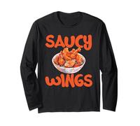 Buffalo Wings Foodie American Food Lover Ali di Pollo Maglia a Manica