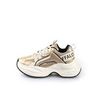 Buffalo Yuno - Crema / Oro/Nero Ecopelle Largo Normale, avorio, 39 EU