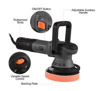 Buffer Polisher 750W, Kit per la Cura dell'Auto con Orbitale Casuale a 5 Pollici e 3 Dischi