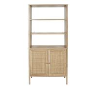 Buffet Basso Bali - Mobile Contenitore con 3 Ante e 1 Cassetto - Stile Naturale in Legno Effetto Rattan - Ideale per Soggiorno, Sala da Pranzo o Ingresso - 120 x 40 x 75 cm