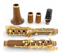 Buffet Clarinetto Professionale In Legno Placcato Oro Sib 18 Tasti Placcato Oro Clarinetto(B)