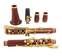 Buffet Clarinetto Professionale Redwood Clarinetto In Palissandro/ebano Argentato/ebano Placcato Oro 17 Tasti(Red)