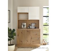 Buffet Cucina Marleen Premium 120 Cm Bianco Artisan Quercia Respekta