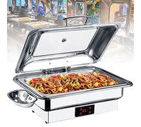 Buffet Elettrico r e Vassoio riscaldante 9L/13L Piatti Caldi più Caldo Display Tocco più Caldo 600 W Riscaldamento rapido 30 ℃ 90 ℃ Regolazione Mantieni Il Cibo Caldo Tutto Il Giorno, Dimensioni 9L