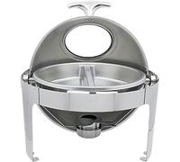 Buffet Food Heater - Food Insulated Plate, Food Insulated Buffet, Stainless Steel Plate With Glass, Hot Pot Set Catering Buffet Heater,. Hot Pot Buffet Set,Soup Stove With Visible Lid-4.5L (Visual Cov