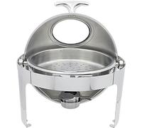 Buffet Food Heater - Food Insulated Plate, Food Insulated Buffet, Stainless Steel Plate With Glass, Hot Pot Set Catering Buffet Heater,. Hot Pot Buffet Set,Soup Stove With Visible Lid-4.5L (Visual Cov