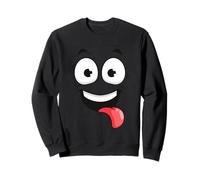 Buffo Battute Carino Viso Travestimento Costume Halloween Felpa