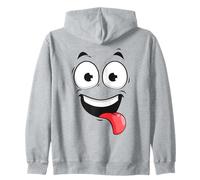 Buffo Battute Carino Viso Travestimento Costume Halloween Felpa con Cappuccio