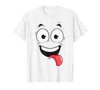 Buffo Battute Carino Viso Travestimento Costume Halloween Maglietta