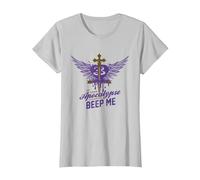 Buffy L'ammazzavampiri Se Arriva l'apocalisse Beep Me Anni '90 Maglietta, Donna, Argento, 3XL