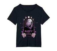 Buffy The Vampire Slayer Boho Style Vintage Buffy Portrait Maglietta, Donna Plus-Size, Nero, 2X
