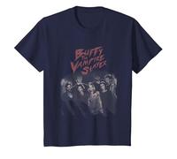 Buffy The Vampire Slayer Distressed Vintage Slayer Group Maglietta, Bambini, Navy, 3 Anni