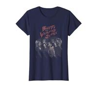 Buffy The Vampire Slayer Distressed Vintage Slayer Group Maglietta, Donna, Navy, S