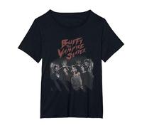 Buffy The Vampire Slayer Distressed Vintage Slayer Group Maglietta, Donna Plus-Size, Nero, 2X