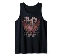 Buffy The Vampire Slayer Gothic Winged Heart Y2K TV Show Canotta