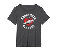 Buffy The Vampire Slayer Logo di Sunnydale Slayers Maglietta, Donna Plus-Size, Grigio Scuro, 3X