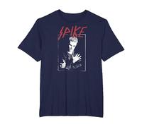 Buffy The Vampire Slayer Punk Rock Spike Maglietta, Uomo Taglie Grandi, Navy, 2X Tall