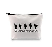 Buffy TV Show Inspired Out. per. A. Walk. . Sacchetto per trucco con cerniera per fan di vampiri donne, Out for a Walk Bitch Bag Eu, medium,