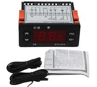 Bufran Regolatore di temperatura ETC-974 per casa e cucina | Modello ETC-974, regolatore digitale della temperatura domestica con sensore integrato e design a parete o a .