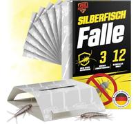 BUG BUSTER® 12 trappole per pesciolini d'argento, lottano efficacemente i pesci di carta e i pesci d'argento, trappole adesive inodore per combattere i pesci di carta