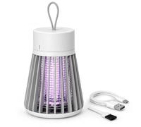 Bug Zapper r, lampada antizanzare ricaricabile a sospensione, trappola portatile UV per interni ed esterni, alimentata tramite USB, con griglia per campeggio, camera da letto, patio, cucina, interni