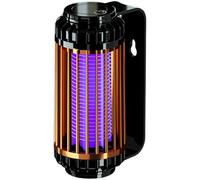 Bug Zapper, trappola per insetti portatile ricaricabile tramite USB, per scosse elettriche e aspiranti, per interni ed esterni, con rete densa, batteria da 1200 mAh