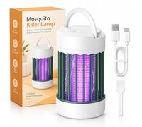 Bug Zapper - Zanzariera da appendere per interni ed esterni, lampada antizanzare portatile UV per interni ed esterni, alimentata tramite USB, con griglia per campeggio, camera da letto, patio, cucina