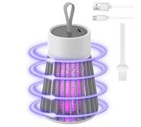 Bug Zapper- Zanzariera per interni ed esterni, lampada antizanzare ricaricabile a sospensione, trappola portatile UV per interni ed esterni, alimentata tramite USB, con griglia per campeggio, camera