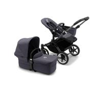 Bugaboo Donkey 5 Mono, Convertibile in un Passeggino Doppio Affiancato, Design Migliorato, Seduta Reversibile, Guida a una Mano e Archiviazione Espandibile, Graphite/Stormy Blue