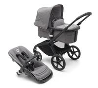 Bugaboo Fox 5, Passeggino Multi-Terreno 2 in 1 per Bambini, Chiusura Facile, Navicella Spaziosa, Seduta da Bambino Estensibile, Manovrabile con 1 Sola Mano, Telaio Nero e Cappottina Grigio Melange