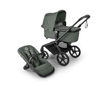 Bugaboo Fox 5 Renew, Passeggino Multi-Terreno 2 in 1 per Bambini, Chiusura Facile, Navicella Spaziosa, Seduta da Bambino Estensibile, Telaio Nero e Cappottina Forest Green