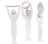 BUGATTI 32 - 7089/ac1u Gym Set di 3 Utensili da Cucina ABS/Acciaio Bianco 25 x 22 x 7 cm