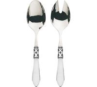 Bugatti ALC1T-N4214/15 Aladdin - Set di 2 Posate da Insalata, in ABS e Acciaio, 30,5 x 14 x 3 cm, Colore: Trasparente