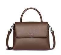 bugatti Almata borsa 2-in-1 con astuccio cosmetico extra, borsa da donna in pelle sintetica, marrone