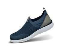 bugatti Bequeme Schnürschuh Memory Foam Elegante Casual Easy Fit Sneaker aus Austauschbaren Einlegesohlen Mocassini, Blu Grigio, 46 EU