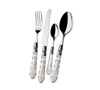 Bugatti-BHC1T S3550 Bohemia-Servizio di Posate, in Acciaio Inox/PMMA, 39 X 27 X 5 cm, 24 Pezzi, Acciaio Inox, Trasparente, 39x27x5 cm