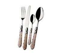 Bugatti BHC8T-S3550 Bohemia - Servizio di Posate in Acciaio Inox/PMMA Tabacco 39 x 27 x 5 cm, 24 Pezzi