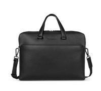 bugatti Black borsa business grande in pelle - elegante cartella con scomparto per laptop 17" - Nera