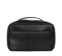 bugatti Black borsa da toilette in pelle - ideale per viaggi, vacanze e brevi soggiorni - Nera