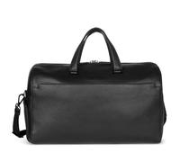 bugatti Black borsa da viaggio in pelle - borsa da weekend e sportiva con tracolla regolabile - Nera